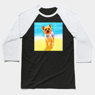 Guiness the Yorkie Baseball T-Shirt